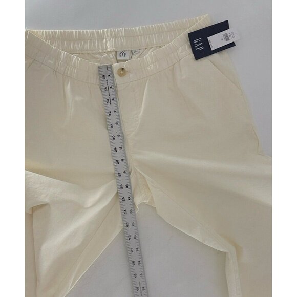 NWT Women's GAP 100% Cotton Ivory Frost Straight Leg Crop Pants Sz M Normcore‎ - Picture 10 of 11